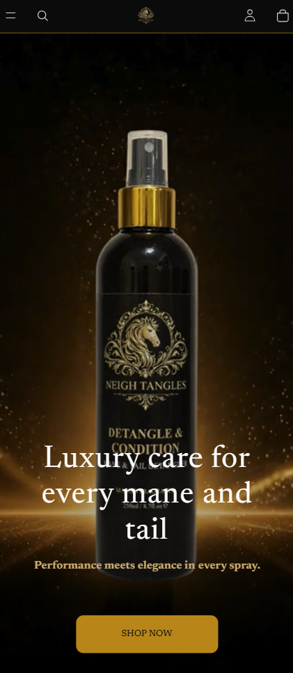 Neigh Tangles mobile homepage