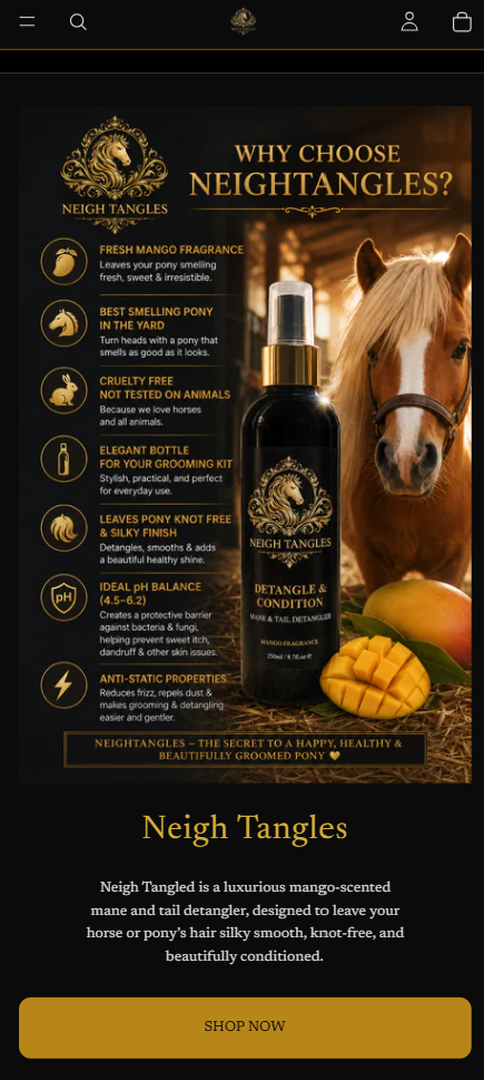 Neigh Tangles mobile product page