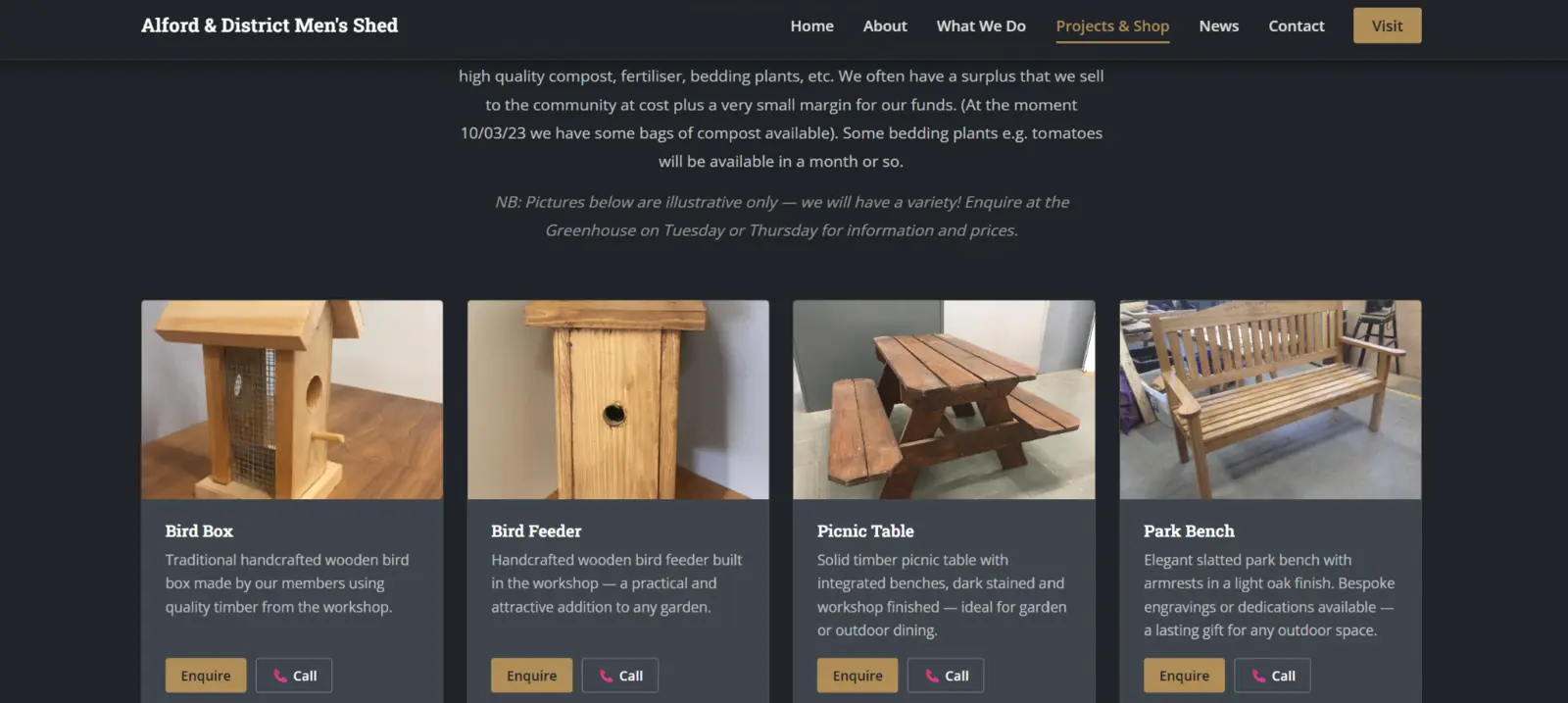Alford and District Men's Shed project gallery