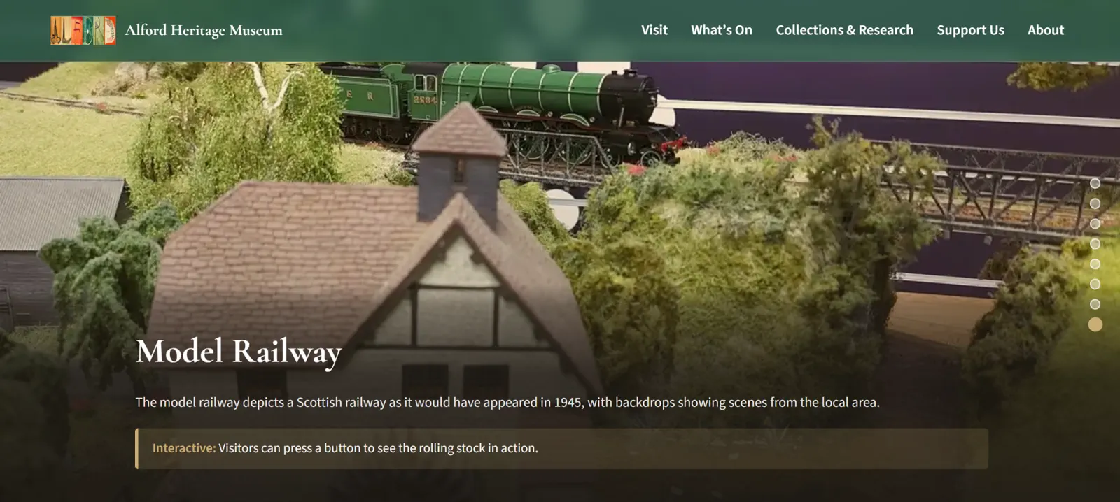 Alford Heritage Museum model railway collection page