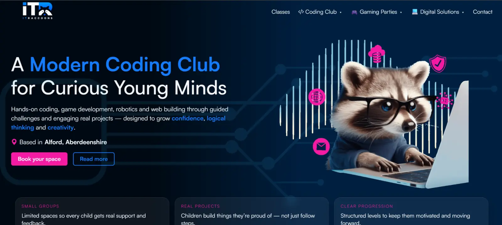 IT Raccoons coding club website